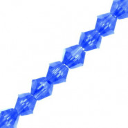 Abalorios cristal facetados biconos 6mm - Azul claro transparente
